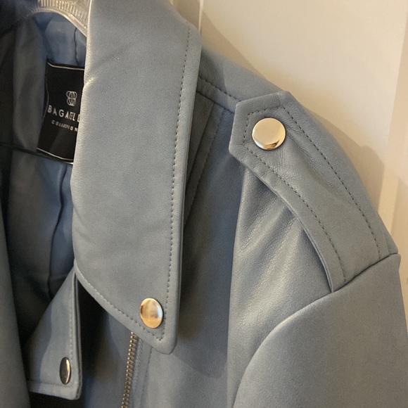 NWOT Vegan Leather Jacket L - Picture 4 of 7